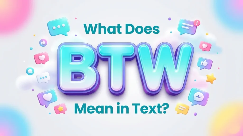 what does btw mean in text