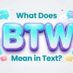 what does btw mean in text