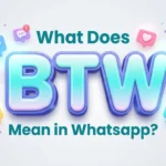 what does btw mean in whatsapp