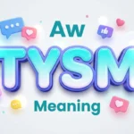 aw tysm meaning