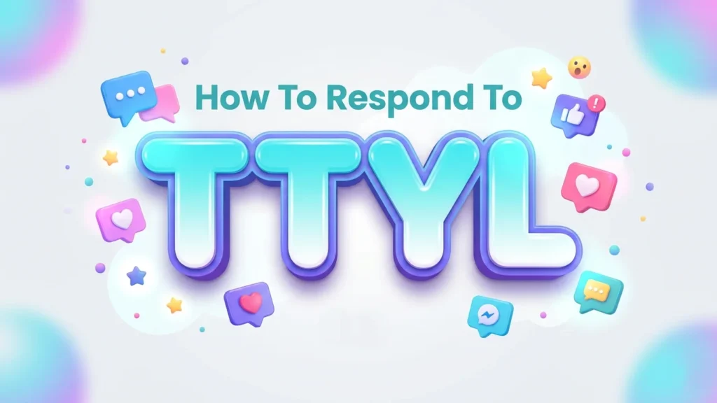 how to respond to ttyl