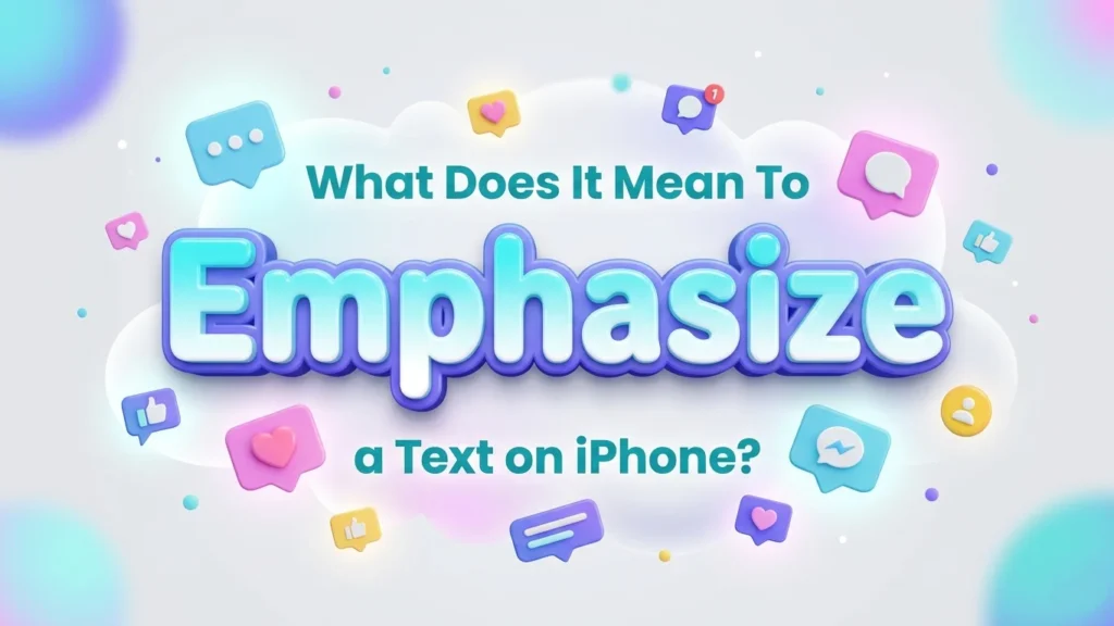what does it mean to emphasize a text on iphone